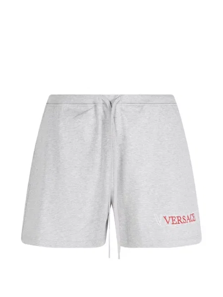 Pantaloni scurți Versace alergare cu autograf gri