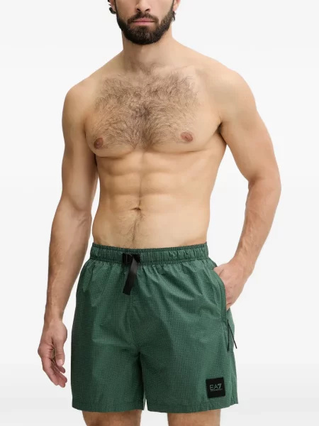 Slip de baie Ea7 Emporio Armani cu cataramă verde
