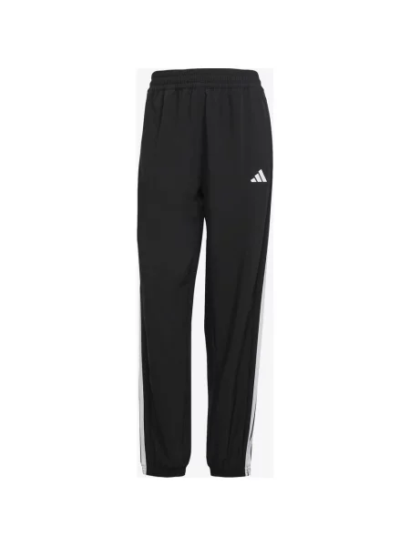 Spodnie długie adidas Train Essentials Woven 3 paski czarne XXS białe