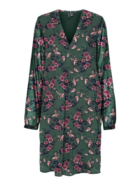 VERO MODA Rochie HOLLY verde închis / roz / roz alb