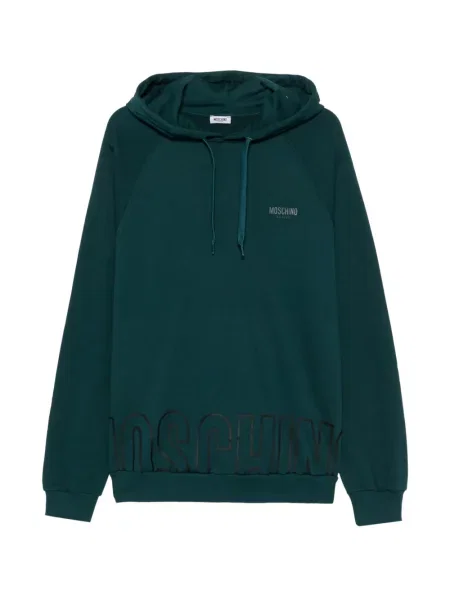 Majica s kapuljačom Moschino s printom zelena