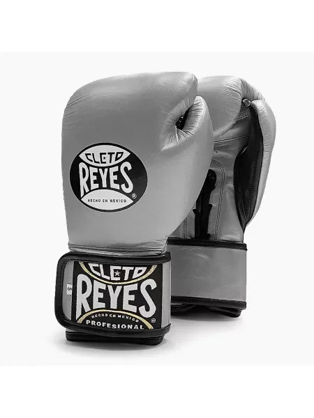 Боксови ръкавици Cleto Reyes Velcro Sparring silver/black черно