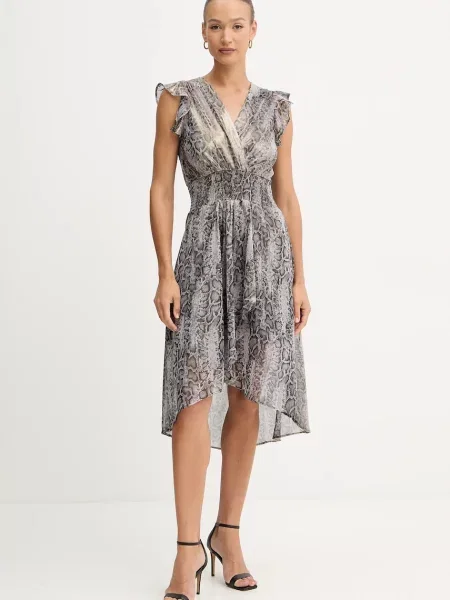 Morgan rochie gri mini evazați RCOBA.F argintiu