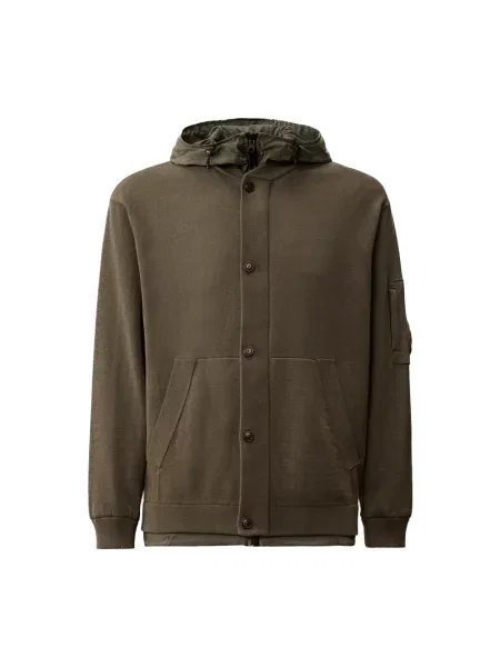 Sweter C.p. Company z kapturem zielony