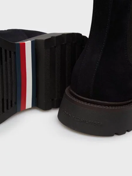 Замшеві черевики челсі Tommy Hilfiger сині