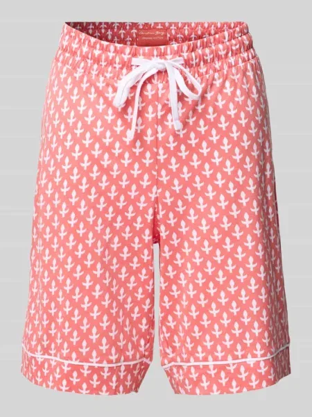 Szorty od piżamy z elastycznym pasem Christian Berg Woman różowe