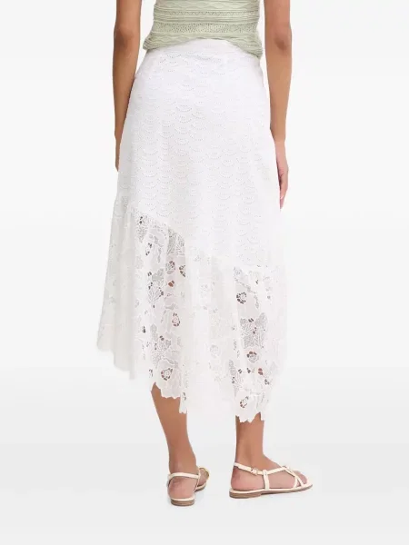 Fustă midi Guess alb