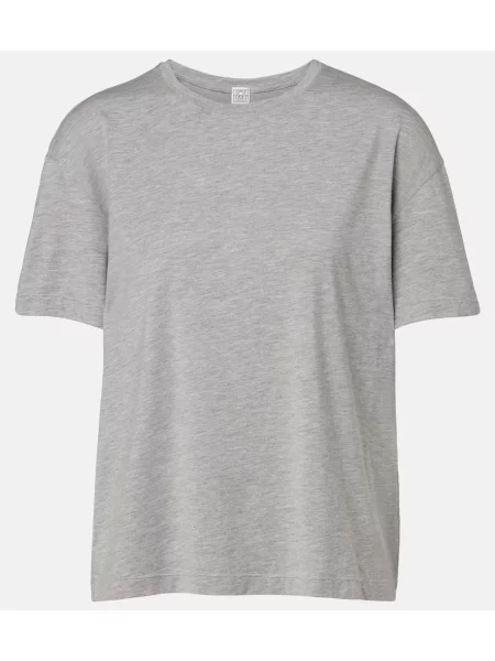 Tricou Toteme din jerseu gri