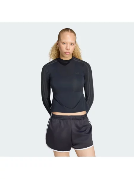 Tričko s dlouhým rukávem Adidas s dlouhými rukávy černé