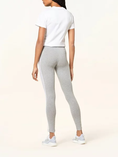 Adidas Legíny Loungewear Essentials šedá bílá