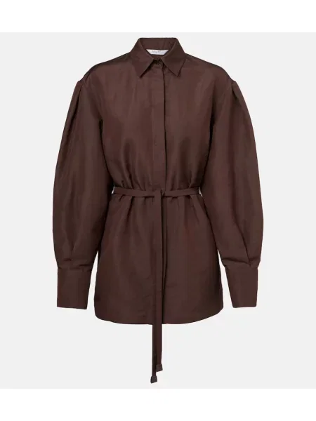 Cămașă Max Mara de in maro