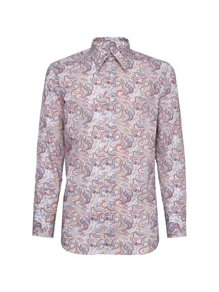 Риза Billionaire с принт с пейсли десен бяло