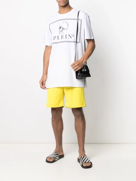 Raštuotas marškinėliai Philipp Plein balta