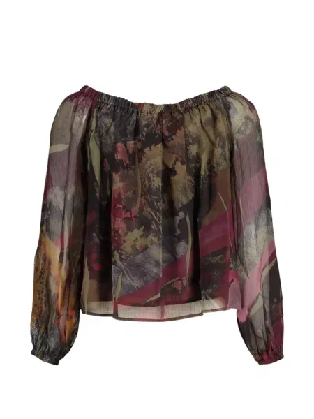 Bluză Desigual cu imagine cu imprimeu abstract verde