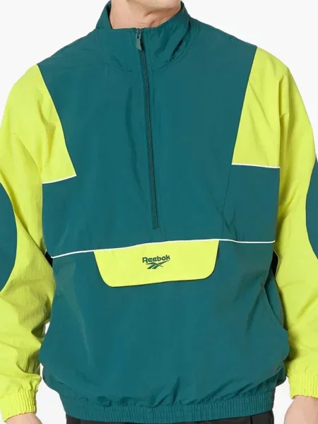 Ușor geacă Reebok de jumătate de fermoar verde