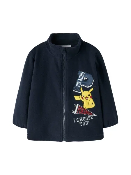 NAME IT Jachetă fleece NMMJOAKIM POKEMON albastru închis / galben / roșu alb