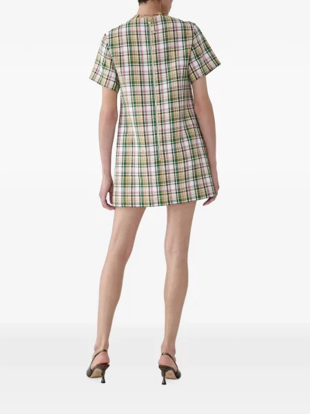 Rochie mini Carolina Herrera în carouri alb