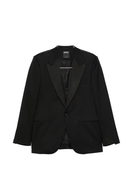 Costum Zegna de lână cu rever negru