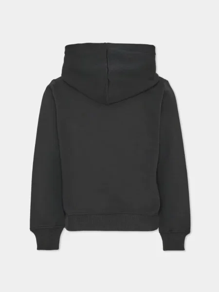 Gyerek kapucnis melegítő felső Calvin Klein fekete
