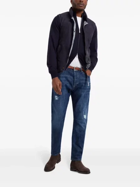 Cardigan Brunello Cucinelli tricotate albastru