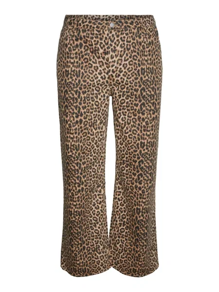 Vero Moda Curve Traperice VMCTESSA bež / smeđa crna