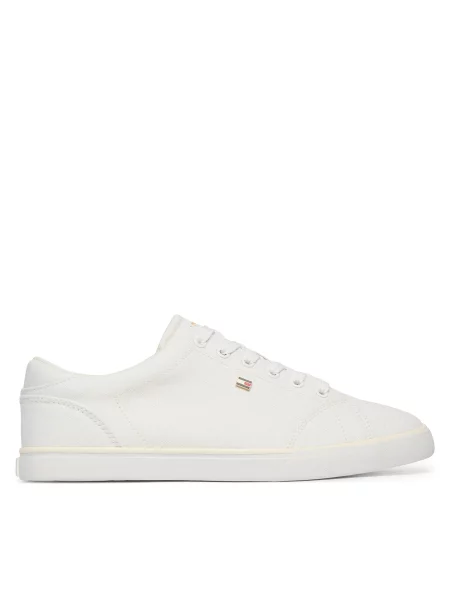 Teniși Tommy Hilfiger Th Low Profile Vulc Canvas alb