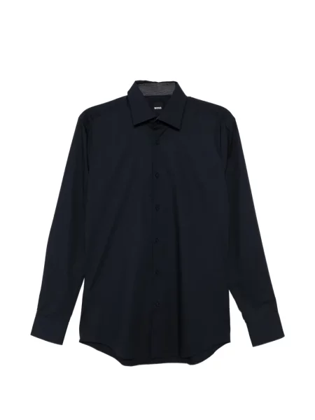 Cămașă Boss din poplin albastru