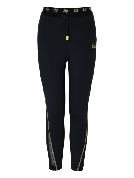 Leggings Ea7 Emporio Armani cu autograf negru
