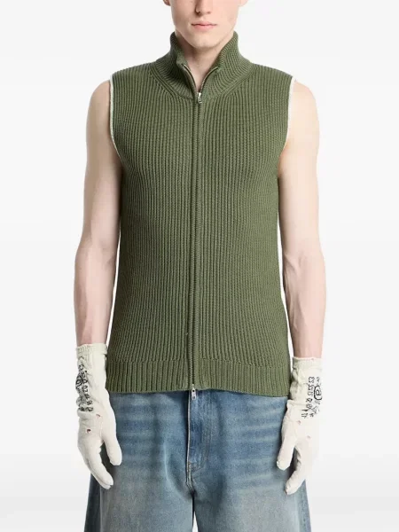 Vestă Mm6 Maison Margiela tricotate verde