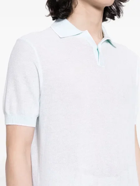 Pletena polo majica Luciano Barbera zelena