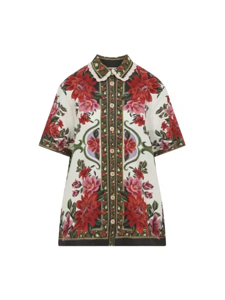 Koszula Farm Rio w kwiatki beżowa