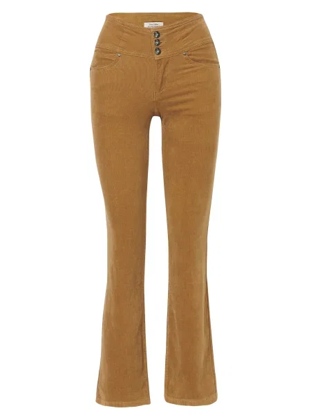 KOROSHI Pantaloni cămilă maro