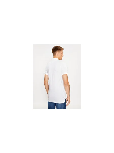 Tommy Jeans Pólóing Placket Slim Fit fehér