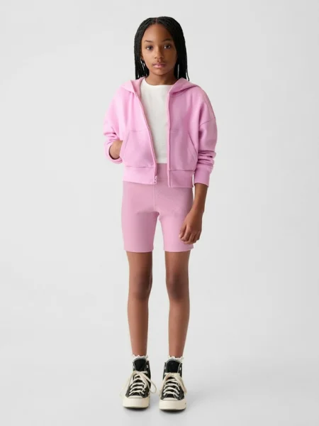 Pantaloni scurți Gap biker cu nervuri roz