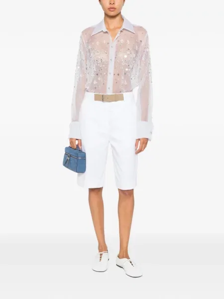 Pantaloni scurți Tory Burch alb