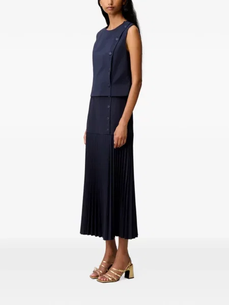 Top Claudie Pierlot asimetric albastru