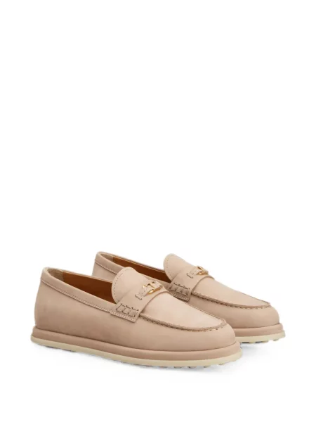 Pantofi loafer Tod's din nubuc roz
