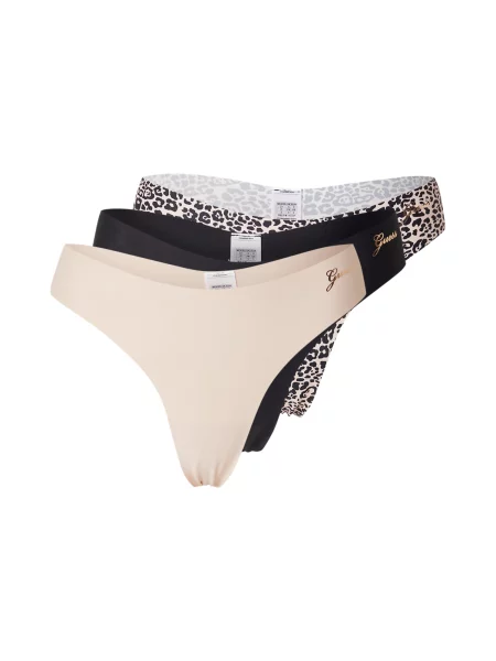 GUESS Tanga maro / negru bej