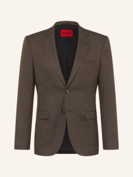 Hugo Marynarka Garniturowa Arti Extra Slim Fit braun brązowa