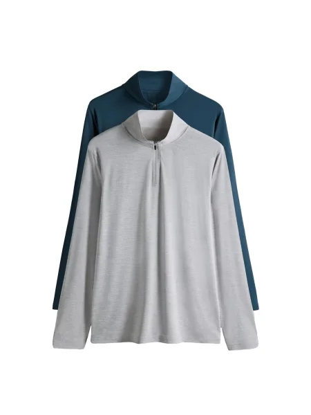 The Set Majica / kraljevski zelena siva