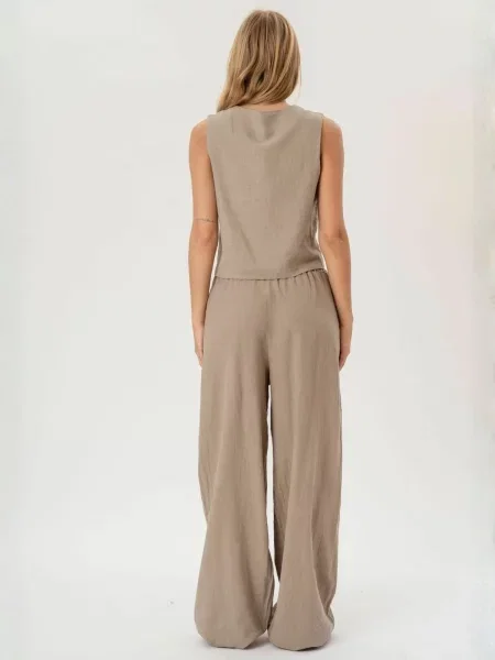 It's May Pantaloni Luna taupe gri
