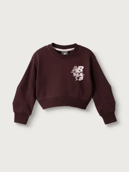 New Balance melegítőfelső gyerek pamuttal lila