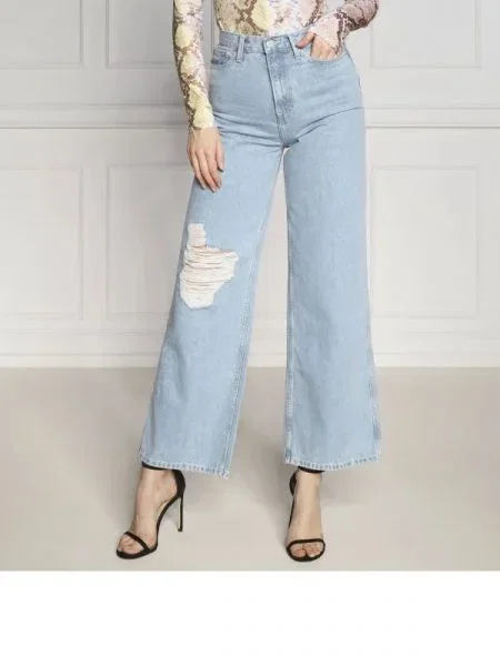 Tommy Jeans Blugi CLAIRE | Straight fit | high rise albastru