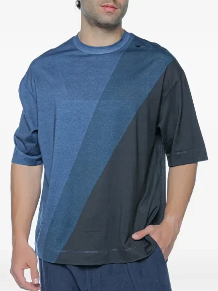 Tricou Emporio Armani cu autograf albastru