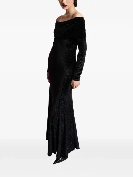 Rochie maxi Essentiel Antwerp evazată negru