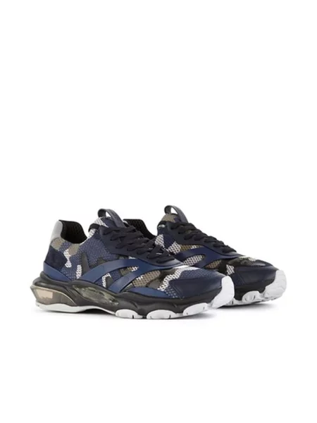 Lniane sneakersy Valentino Garavani zielone