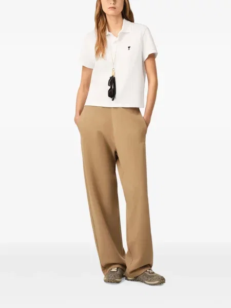 Tricou polo Ami Paris alb
