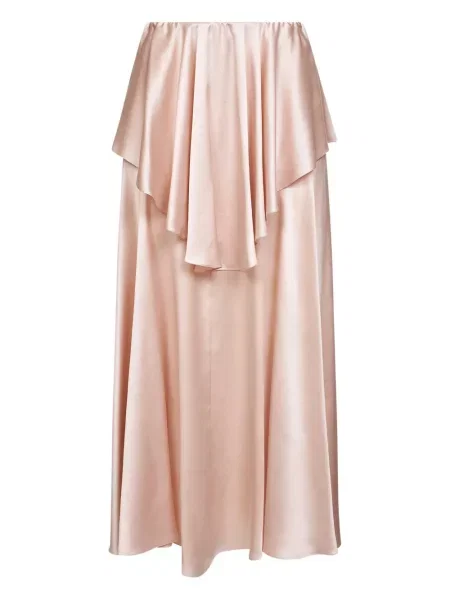 Fustă midi Chloé până la genunchi roz