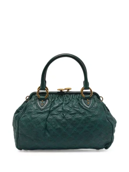 Matlasat geantă shopper Marc Jacobs din piele verde