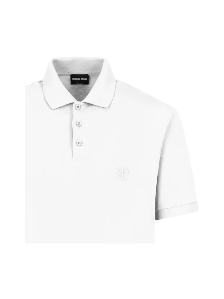 Koszulka polo Giorgio Armani biała